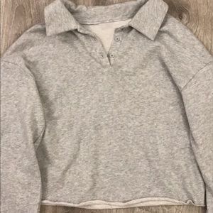 collar neck crop top